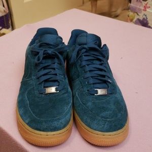 Blue suede nike air force 1
